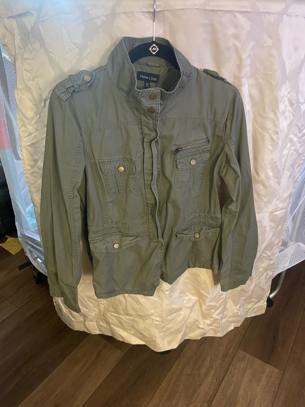 New Look Military-Style Olive Green Utility Jacket